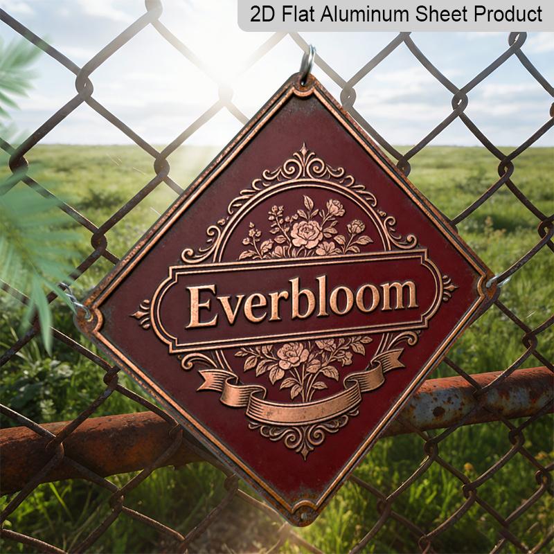 2D Flat, 1pc, Evergreen Theme, Decorative Gift for Gardening Lovers, Vintage Metal Sign, Suitable for Garden, Courtyard, Greenhouse, Living Room