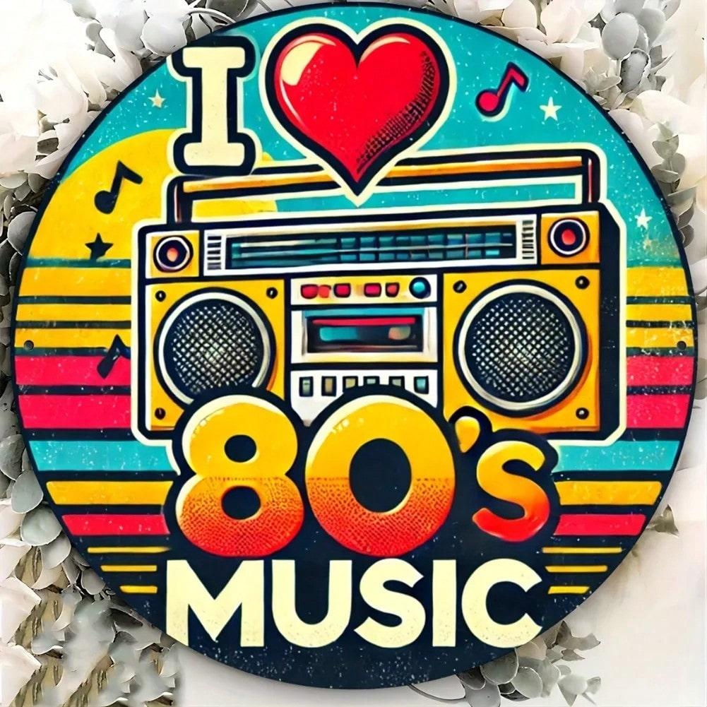 

Vintage 80 s Music Metal Tin Sign Wall Decor for Home Bar Cafe 20x20