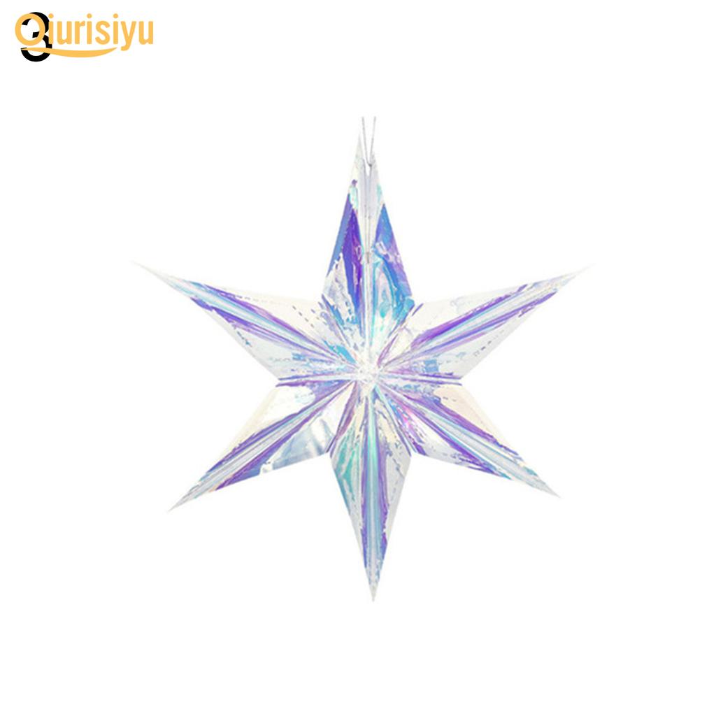 Neon 3D Snowflakes for Home Christmas Hanging Pendant