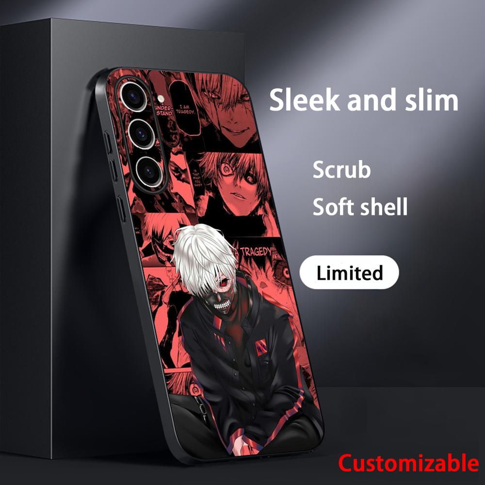 Tokyo Ghoul Tausendfüßler Japan Kunst Handyhülle Für Samsung Galaxy S25 S24 S23 S22 S21 S20 Plus Ultra Note20 Weich Schwarz