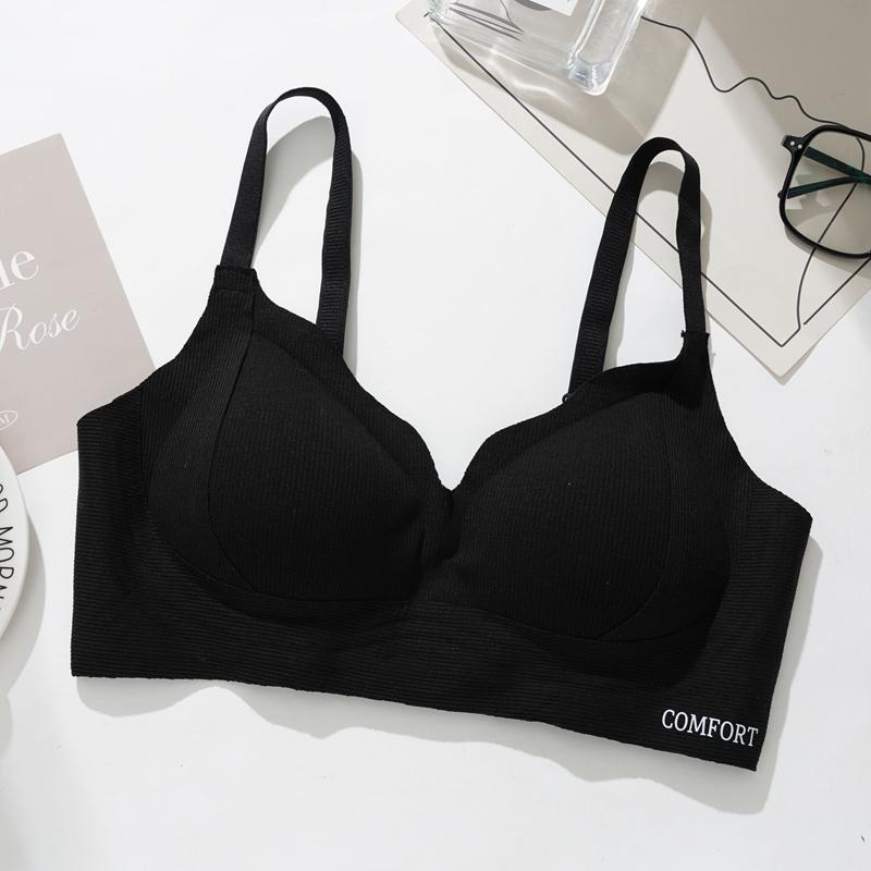 

Женский сексуальный бесшовный бюстгальтер с V-образным вырезом, без косточек, удобный, с эффектом пуш-ап, поддерживающий, с полной чашкой, бралетт XL чёрный