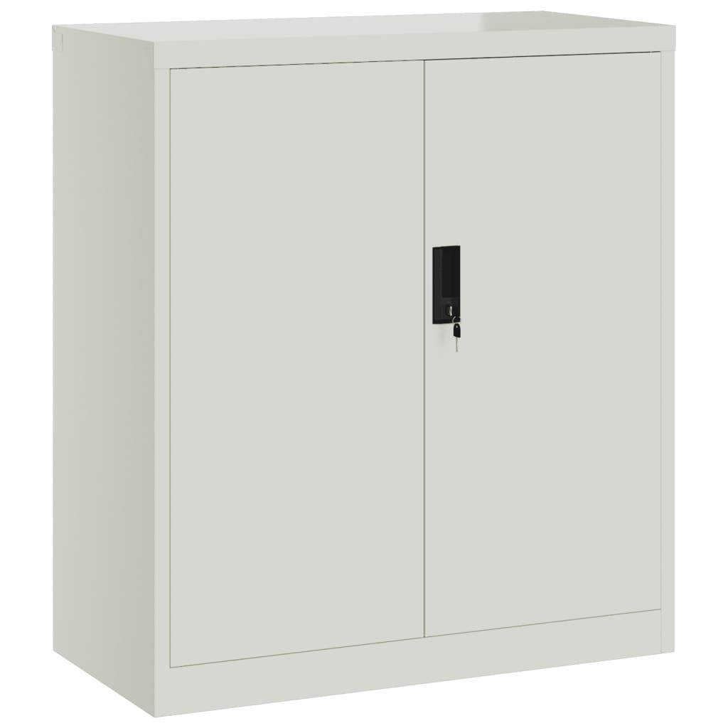 Filing Cabinet Light Grey 79 x 40 x 90 cm Steel