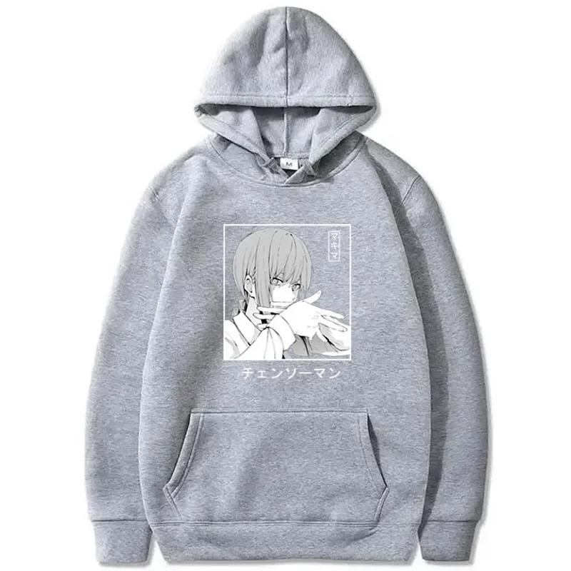Anime Print Graphic Hoodie Autumn Winter Harajuku Casual Long Sleeve Pullover Women Men Loose Fleece Hoodie Jogging Sweatshirt
