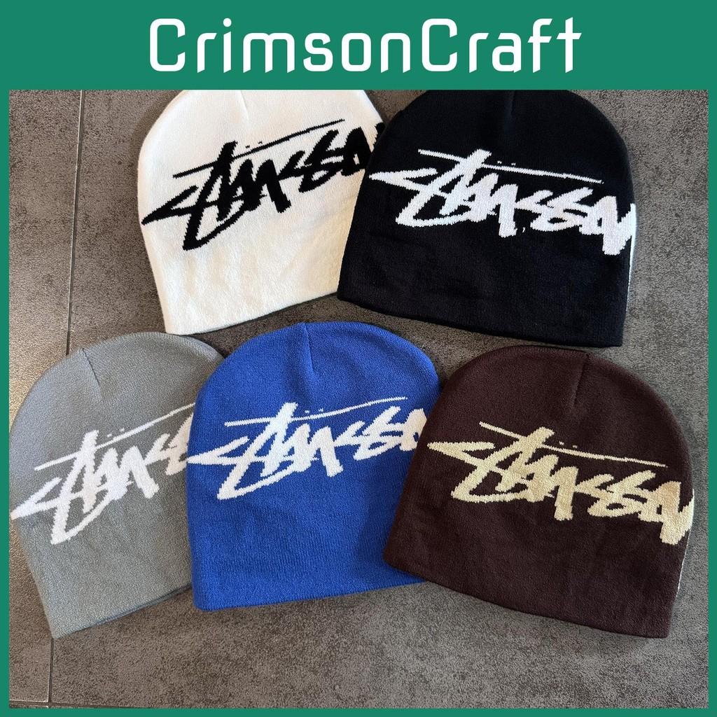 Einfarbige Mütze mit Buchstabenmuster, neutral, lässig, warm, gestrickt für Herbst und Winter