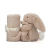 JELLYCAT Bonnie Rabbit series animal shy rabbit pacifier towel cute beige brown doll plush doll sitting height 13cm high