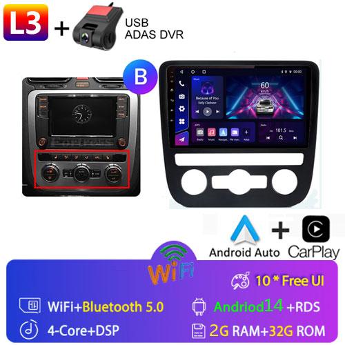 Fortress AI Voice Wireless CarPlay Android Auto Radio pentru Volkswagen Scirocco 2008-2013 4G Multimedia Auto GPS 2din radio auto