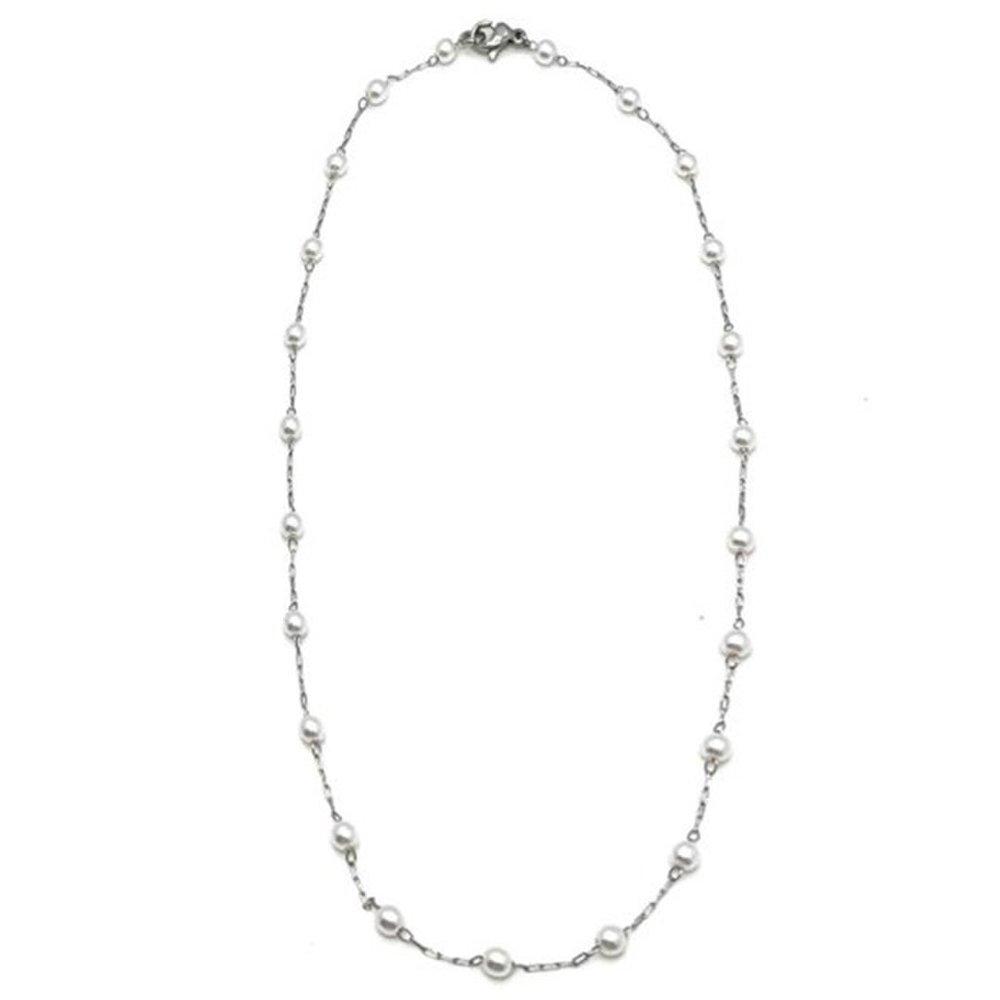 Basic Pearl Chain Necklace