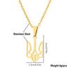 Ukraine National Emblem Necklace Party Jewelry Stainless Steel Pendant Necklace Simple Ukrainian Symbol Necklace