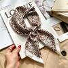 Autumn and winter Maillard cashew square scarf silk scarf women's shirt versatile neck small scarf tied hair decorative scarf
