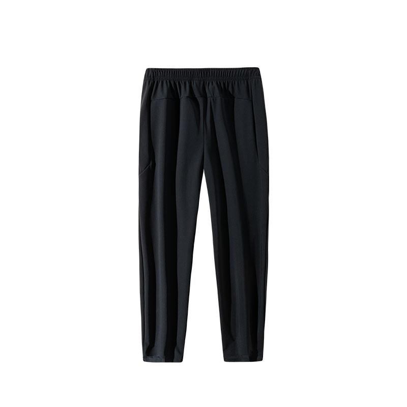 Anta Elastic Fleece Straight Leg Casual Pants Men Bottoms Basic-Black 152447331N-1