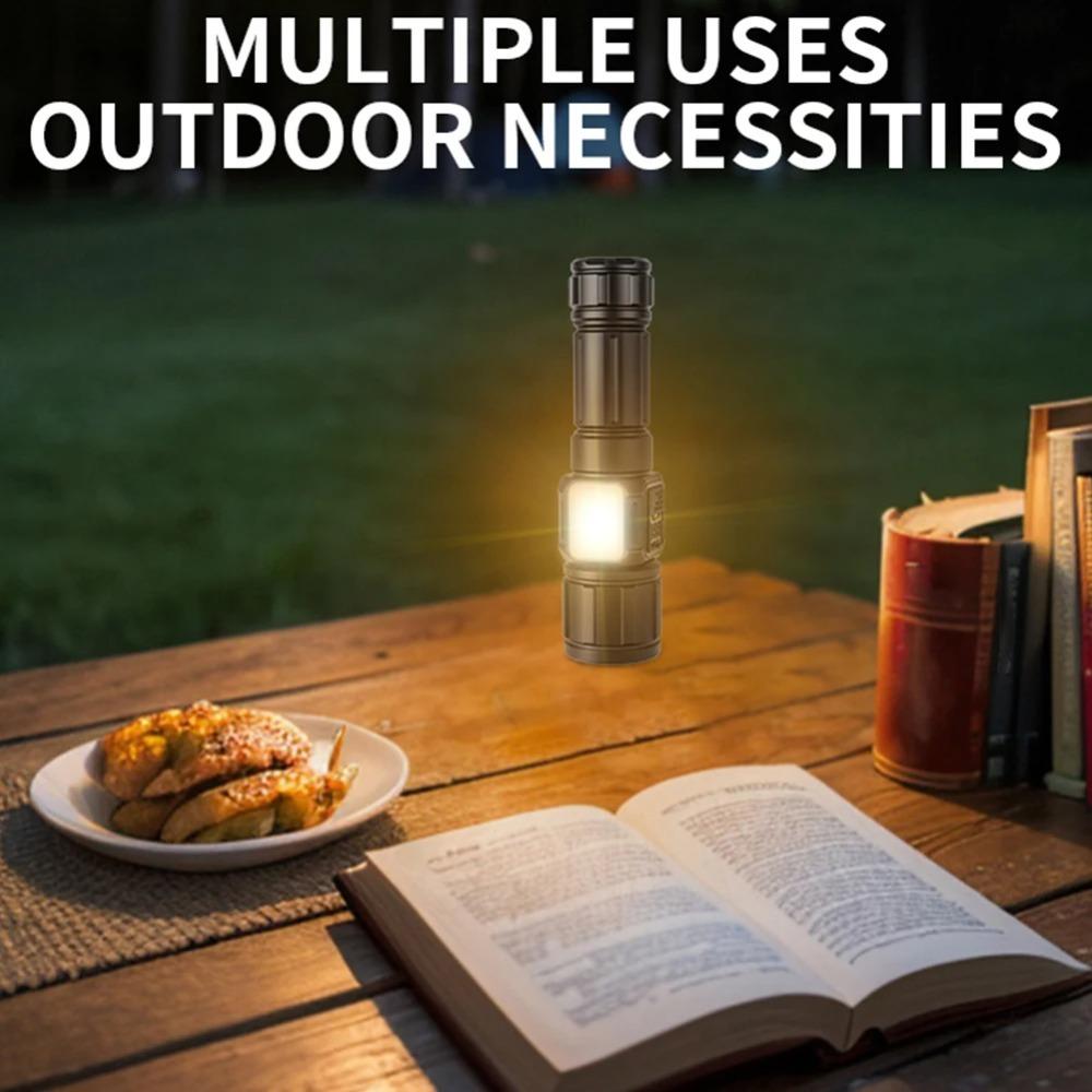 30W LED Rechargeable Flashlight 2000 High Lumens Torch with COB Light Handheld Flashlight for Home Camping Hiking Emergency