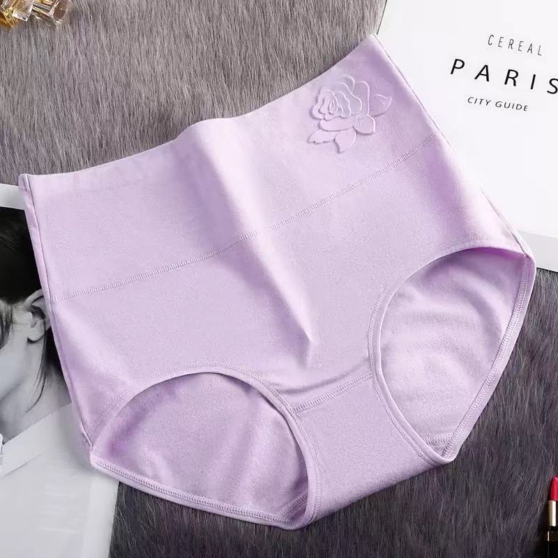 Big Size Women Spring and Autumn Pure Cotton Postpartum Abdominal Lift Hip High Waist Briefs