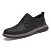 Men's Genuine Leather Breathable Casual Shoes - Versatile Retro Design, Soft Sole, Large Size, Fashionable and Comfortable.