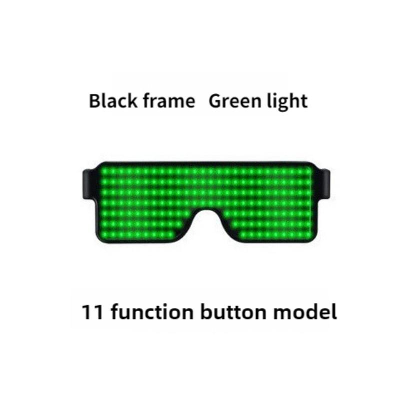 Rechargeable LED Props Stage Dynamic Glasses Luminous Glasses Christmas Party Atmosphere Decoration
