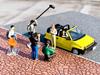TOMYTEC GeoColle 64 TV Crew 2 ABS Figures Accessories Partially Miniature Car Set 1/64 #CarSnap11b Resin/PVC & (Painted, Assembled) + Die-cast