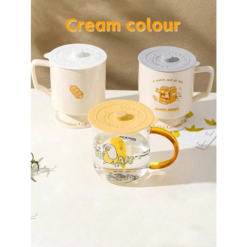 1pc Silicone Cup Lid - Universal Dust-Proof Cup Cover, Suitable For Mugs, Tea Cups, Glass Cups