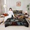 Assassins Creed Comic Collage History Playground Gamers 3 Piece Bedding Set Duvet Cover with 2 Pillowcases for Bedroom Decor