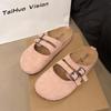 Fashion Shoes Cover Toe Loafers Woman's Slippers Platform Slides 2025 Spring Loafers Female Shoes House Slippers Platform Cover Toe Slid