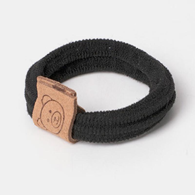 Jiaoxuefei Bear Head Hair Ties, Thick High-Elasticity Rubber Bands, 10 Pieces, Gray, Durable Hair Ties, Elastic Hair Bands for Wome