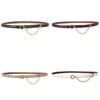 Womens Leather Belt With Metal Chain Decor For Elegant Dress And Suit Styling