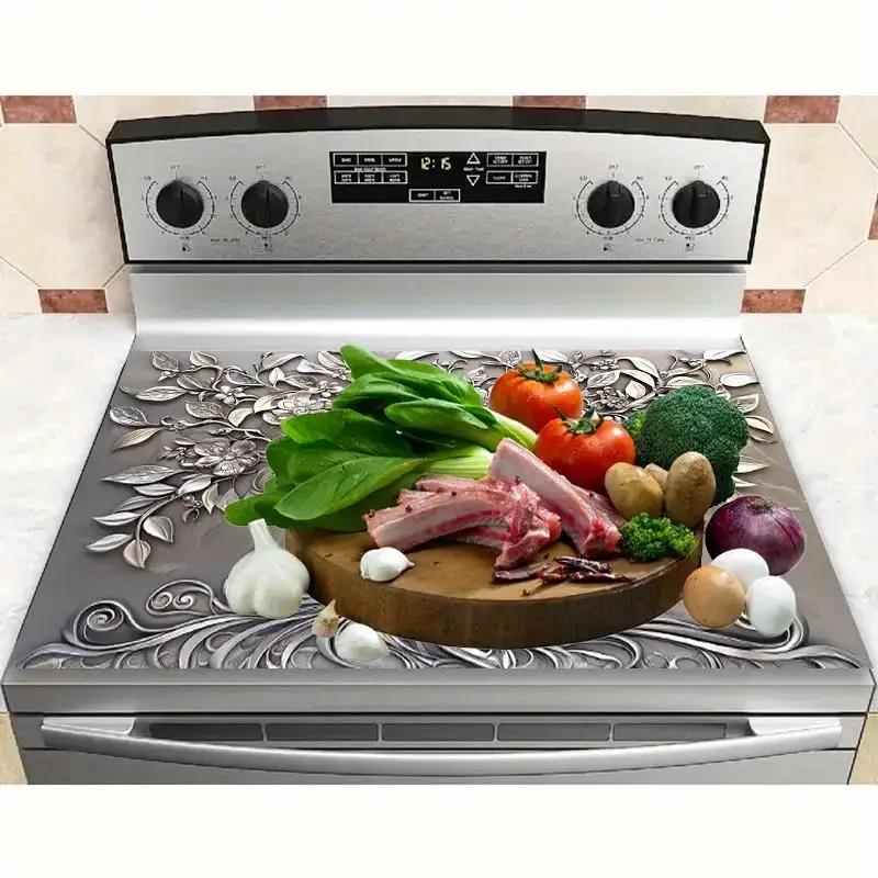 Anti Slip Sun Protection Washable Mat Washer Dryer Covers Top Protector Water Absorption Rubber Mat Kitchen Stove Essential Mat