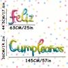 1 feliz cumpleanos Spanish Happy Birthday set Silver Gradient Color Royal Blue rose Gold Rose red suitable for birthday decorations and background