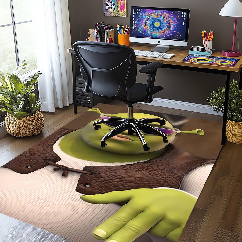 Shrek Bedruckter Teppich, Teppich, für Bürostuhl Wohnzimmer Schlafzimmer Küchenraum Dekor Geschenke.