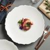 White Ceramic Western Dish Circular Restaurant Italian Pasta Steak Cutlery 12 Inch Creative Household Japanese Shallow Plate