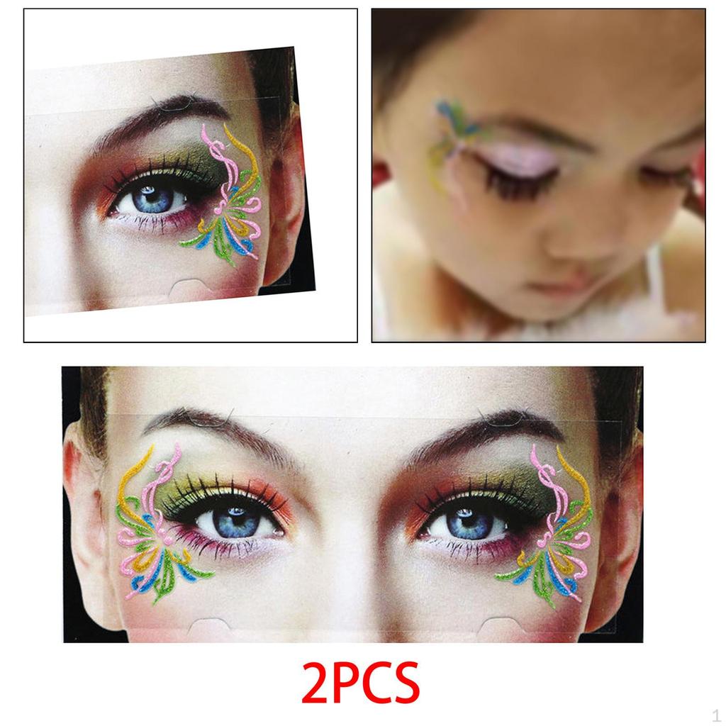 Eye Shadow Stickers Decals Festival Party Sticker Makeup for Stage Performance Masquerade