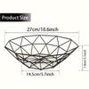 1pc Wire Fruit Bowl Iron Mesh Woven Fruit Basket Kitchen Countertop Fruit Bowl Vegetable Decorative Holder for Kitchen Snacks
