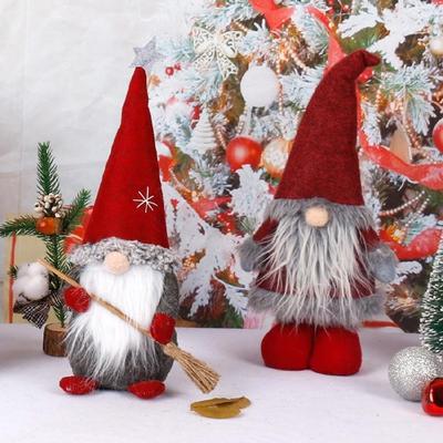 Simple No Face Santa Ornament Portable 160g Felt Decoration For Christmas Tree And Tabletops