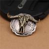 Vintage Brass Buffalo Skull Screw Back Coin Concho Bison Bull Gaur Rodeo Indian Cowboy Leathercraft Accessories