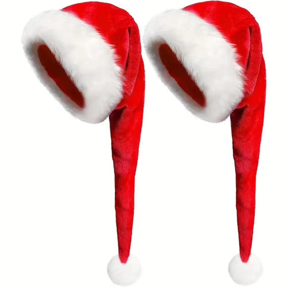 Super Long Christmas Hats Soft Santa Claus Caps Santa Hat  Men's and women's