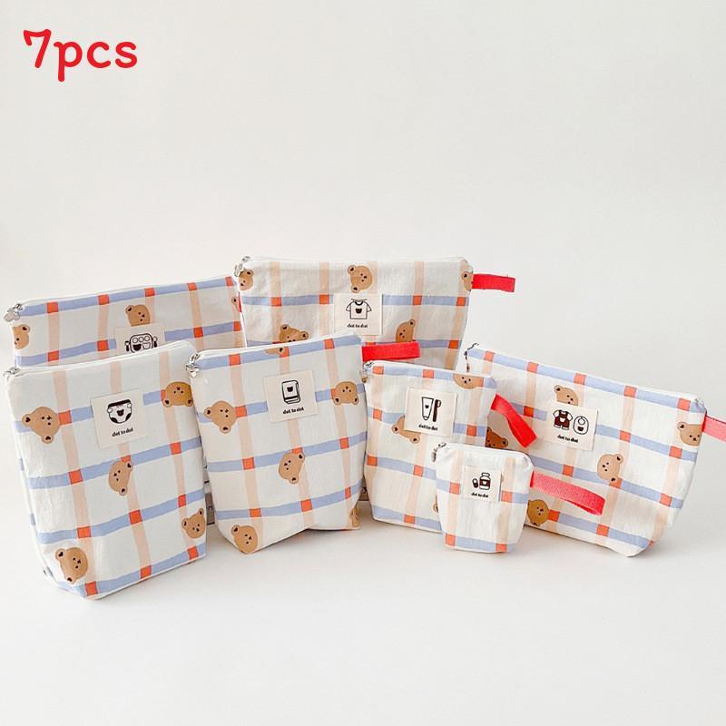 Canvas Travel Makeup Bag With Multipurpose Storage For Kids Bedroom Organization