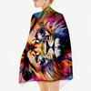1PC Lion Tiger Animals Pattern for Family Friends Gifts Towel Quick-Dry Beach Towel For Yoga Tourism Beach GYM Camping Swimming