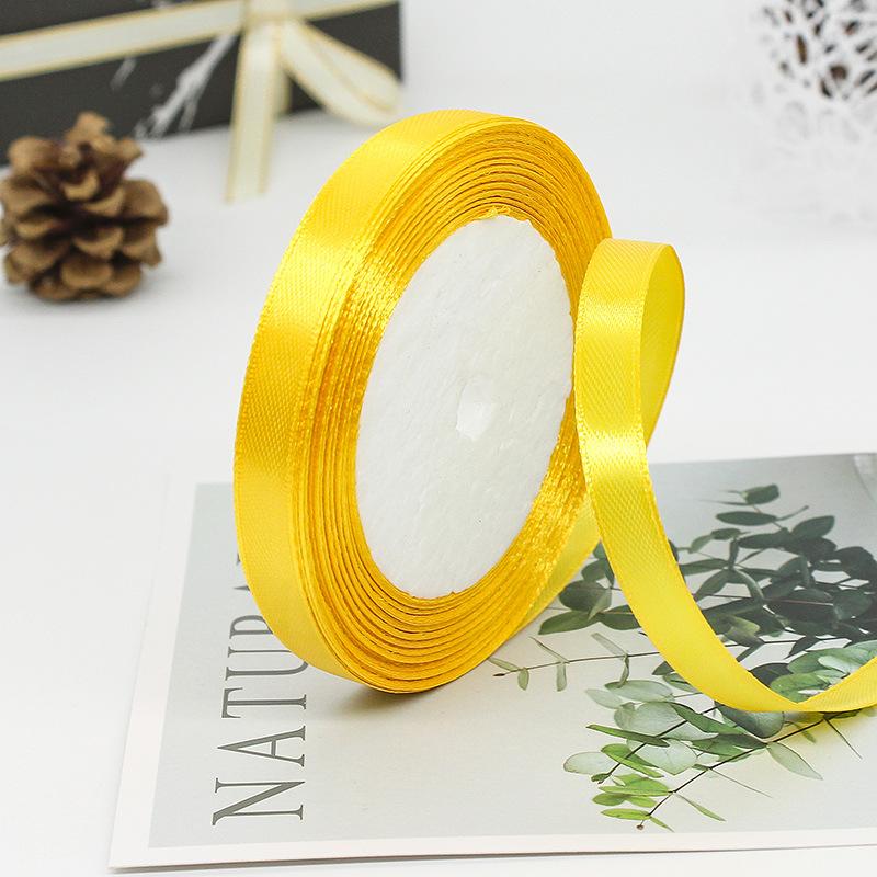 Factory Wholesale 1.5 Inches Single Sided Pastel Satin Ribbon Decorative Polyester Fabric Solid Logo Hair Gift Decoration