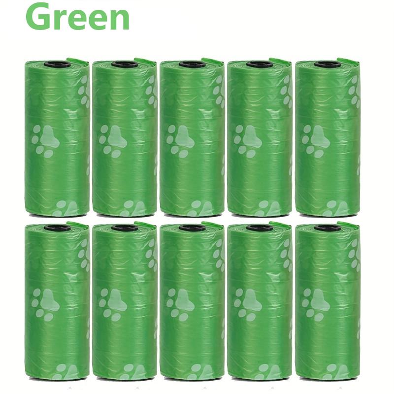 

5/10/20 рулонов толстых герметичных мешков для собачьих экскрементов для прогулок на свежем воздухе, полиэтиленовый материал, утилизация отходов животных, черный или зеленый 5pcs