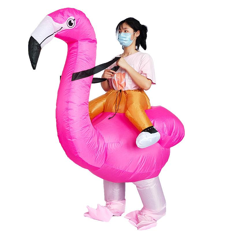 Adult Creative Halloween Christmas Party Inflatable Dress Up Flamingo Inflatable Suit