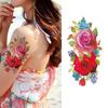 Waterproof Temporary Tattoos Stickers Sexy  Dark Rose Flowers Art Flash Tattoo Sleeve 3pcs/set