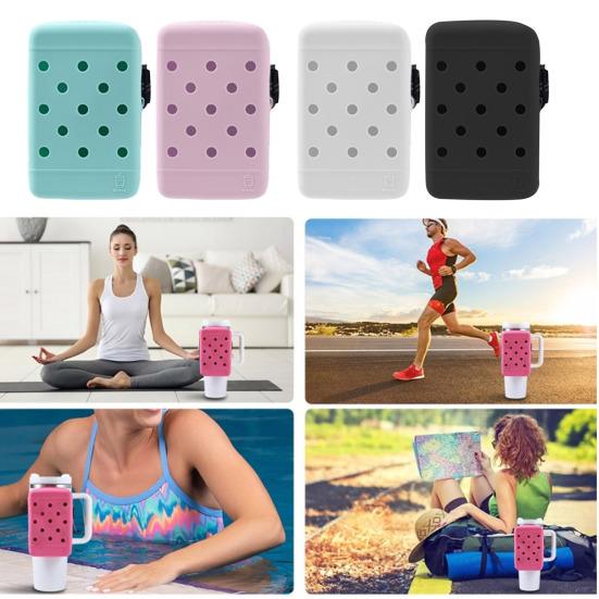Silicone Water Bottle Pouch Tumbler Bag Large Capacity Adjustable Non-Slip Design Phone Holder Bag Sports Gym Bottle Accessories