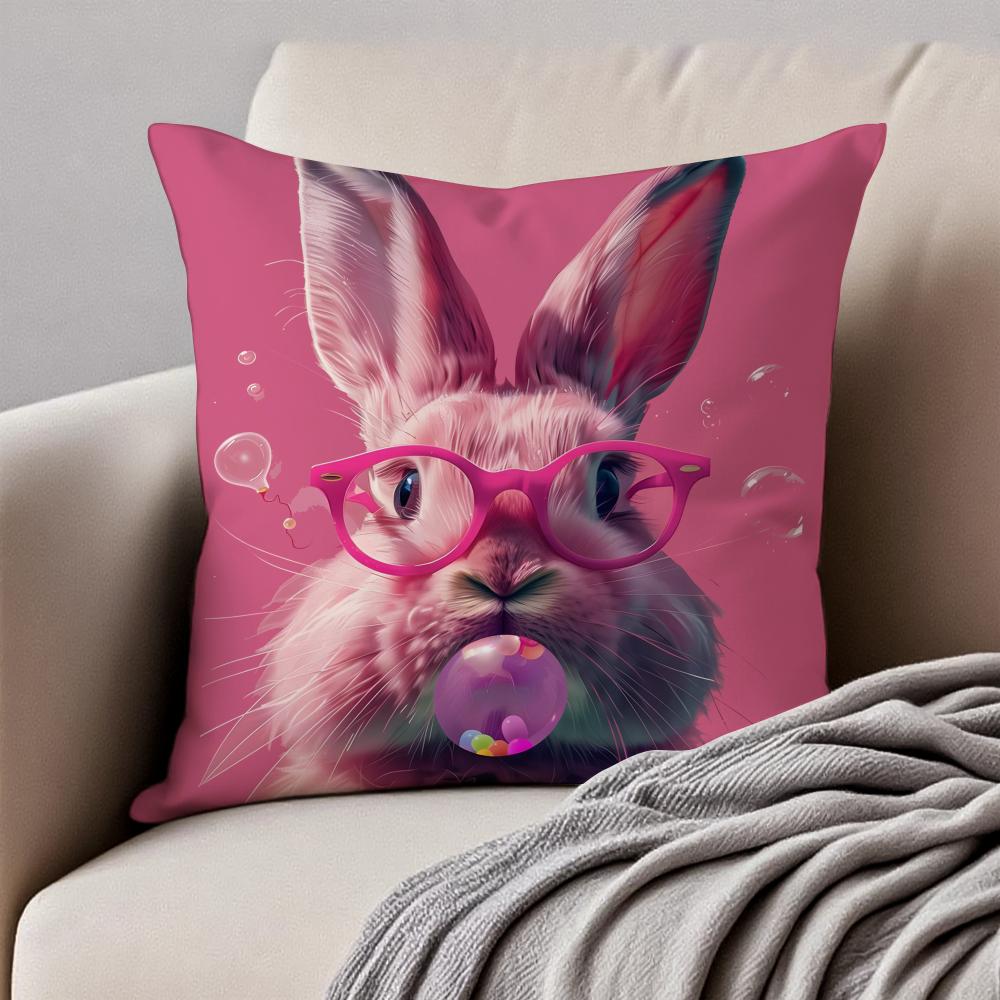 Vibrant Animal Bubble Fashion Tiger Cushion Cover Pillowcase Antidustmite Invisible Zipper Short Plush Sofa Cushion