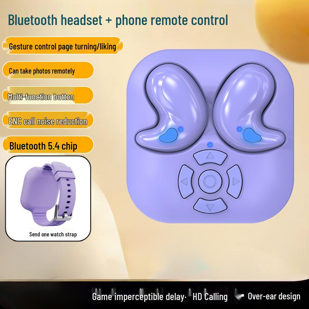 LY9 Bluetooth Sleep Headphones with Remote Control for TikTok, E-book Page Turning, Selfie & Video Recording.