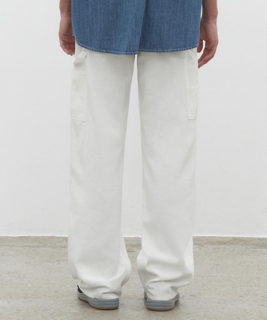 DECET [Summer Linen-Like] Linenlike Carpenter Jeans Dcpt040Ivory