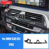 For LHD Carbon Fiber Pattern Car Stickers Gear Shift Panel Cover Interior Trim For BMW Series 5 G30 G31 Modification Accessories