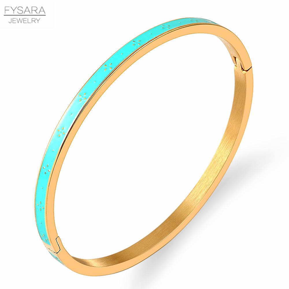 Braccialetti Smaltati Geometrici per Donna Acciaio Inossidabile Braccialetti Sottili Romantico Matrimonio Trendy Party Gioielli Regalo