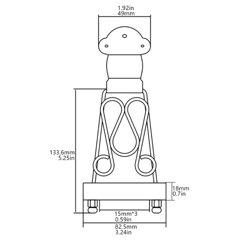 4 String Trapeze Tailpiece Bass Bridge with Mounting Screws Electric Bass Tail Archtop Tailpiece Bridge Replacement