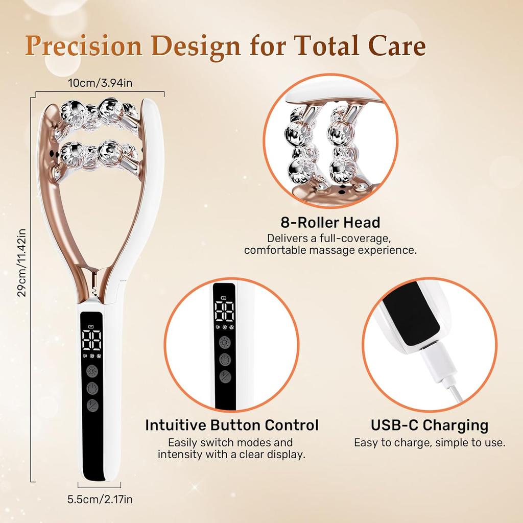 EMS Roller Face-Slimming Artifact V-Face Beauty Facial Massager For Firming And Lifting The Face for Puffiness Fine Lines 2026