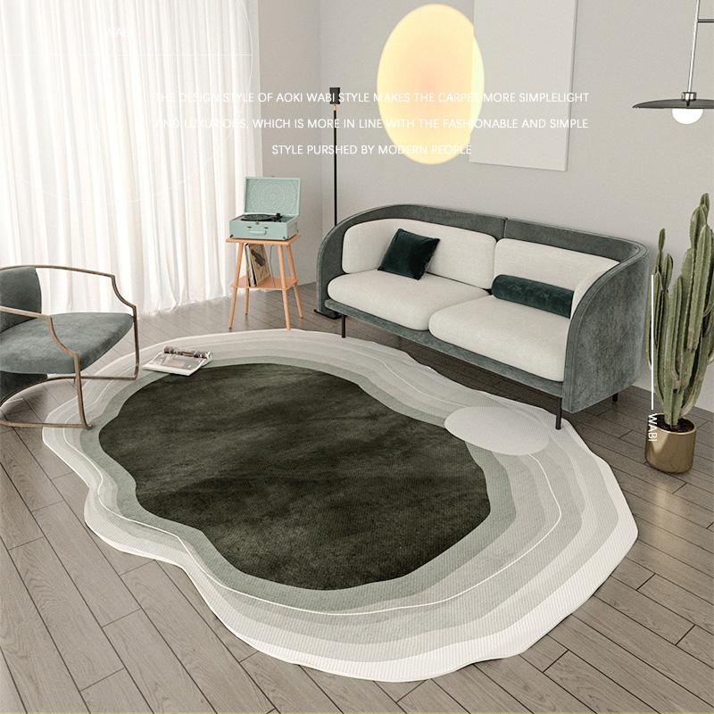 Japanese Style Carpets for Living Room Irregular Bedroom Decor Bedside Carpet Minimalist Large Area Floor Mat Home Lounge Rug