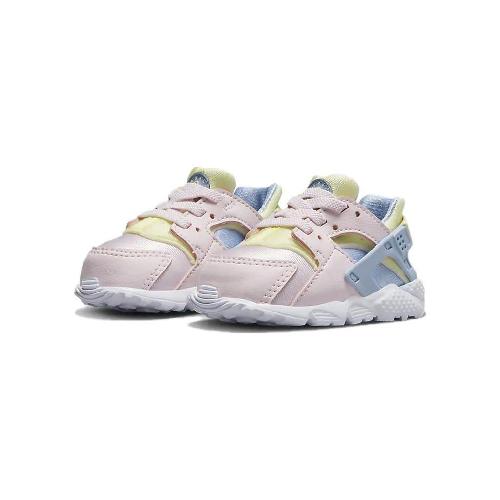 Nike Huarache Run TD Pearl Pink Cobalt Bliss Baby Sneakers Citron-Tint White 704950-609