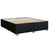 Box Spring Bed with Mattress Black 200 X 200 Cm Fabric
